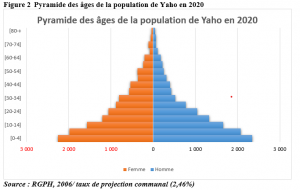 pyramide des ages de la commune de yaho